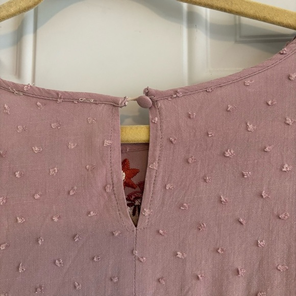 Solitaire Bohemian Floral Embroidered Top, Size Large - Picture 7 of 12